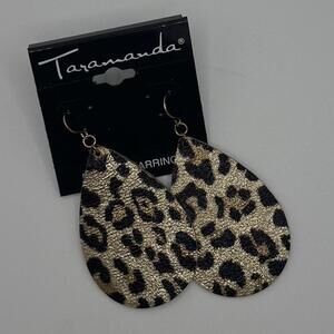 Taramanda Leopard Print Teardrop Earrings